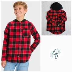 *** Want A Discount?--> Like It & I'll Send You An Offer :) *** **Save On Shipping By Bundling** Art Class Boys' Flannel Plaid Hooded Long Sleeve Button-Down Shirt Size: S (6/7) Color: Red/Black Material: Cotton, Polyester Brand: Art Class Ships The Same Day Or Next Business Day From A Smoke Free Home. Inventory#: 10tgtw-20-4kidc-Bb Boys Denim Shirt, Black Nike Sweatshirt, Class Shirts, Boys Flannel, Hooded Long Sleeve Shirt, Kids Flannel, Red And Black Flannel, Class Shirt, Home Inventory