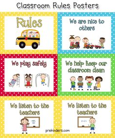 classroom rules for children to use on their own school bus or train, with the words we