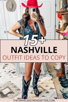 Step up your country outfit game with these must-have Nashville outfits. Perfect for showcasing your love of women’s fashion, these looks feature key wardrobe pieces like boots, fringe, and denim. Create stylish ensembles that are both functional and fashionable for your Nashville adventures.