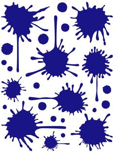 ROYAL BLUE PAINT SPLATTER WALL DECAL Paint Splatter Wall, Royal Blue Paint, Kids Bedroom Wall Decals, Wallpaper Interiors, Turquoise Paint, Navy Blue Paint, Teens Room, Turquoise Painting