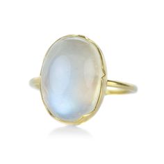 Drawing inspiration from the transitional moment of birth, this 18k yellow gold ring from Annette Ferdinandsen features an oval rainbow moonstone set into a cracked egg bezel. Become luminous and feminine, and let the spirit of the moon guide you home. Moonstone measures 5/8” x 3/8”. Size 6. Handcrafted in Hudson Valley, NY, U.S. Anthony Lent, Egg Ring, Gold Moonstone Ring, Egg Rings, Hudson Valley Ny, Cracked Egg, 18k Yellow Gold Ring, Yellow Gold Ring, Moonstone Ring