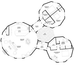 the floor plan for this round house