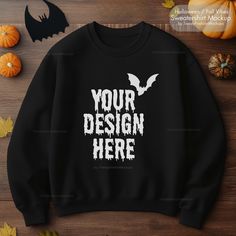 Black Gildan Sweatshirt Mockup, Flat Lay Halloween Shirt Mockup, Black Sweater Mockup, Spooky Vibe Fall Mockup, Gildan 18000 Crewneck Mockup Do you create your own t-shirts and sweatshirts? Want to showcase them professionally without the expense and effort of hiring models and organizing photoshoots? This product is perfect for you! Use this image to effortlessly place your designs and advertise your items without the hassle! This is a high-resolution instant download. Perfect for small busines Fall Black Sweatshirt With Custom Print, Black Halloween Sweatshirt With Crew Neck, Black Crew Neck Halloween Sweatshirt, Black Crew Neck Sweatshirt For Halloween, Customizable Black Halloween Top, Black Customizable Long Sleeve T-shirt, Customizable Black Long Sleeve T-shirt, Sweater Mockup, Sweatshirt Mockup