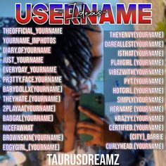 a poster with the words username on it