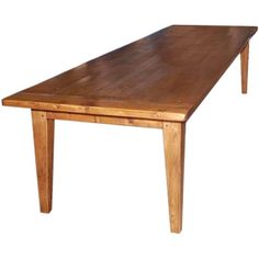 a wooden table sitting on top of a white background