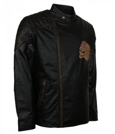 Buy Apache Man Black Motorcycle Leather Jacket now! Biker Faux Leather Jacket For Streetwear, Faux Leather Biker Jacket For Streetwear, Brown Leather Punk Outerwear, Brown Punk Leather Jacket For Biker Events, Man Leather Jacket, Racer Jackets, Skull Motorcycle, Bike Leathers, Stylish Leather Jacket