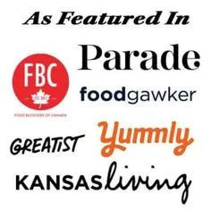 four different types of font and numbers on a white background with the words as featured in parade foodgawker