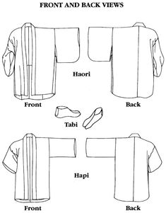 "Folkwear sewing pattern number 129 Japanese Hapi and Haori Pattern includes sizes Women's sizes Small - X-Large and Men's sizes Small - Large (See size chart in image above) Pattern condition: Uncut, factory folded, complete with instructions. ~ Item for sale is a sewing pattern, not a finished garment ~ Japanese clothing is characterized by elegance and simplicity, as in perfectly illustrated by these two outer garments. The Haori (HOW-ree), although traditionally worn on formal occasions by m Haori Pattern, Kimono Jacket Pattern, Kimono Sewing Pattern, Diy Kimono, Japanese Traditional Clothing, Japanese Sewing Patterns, Traditional Japanese Kimono, Mode Kimono, Yukata Kimono