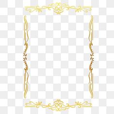 an ornate gold frame on a white background, borders, frames, decorative png and psd