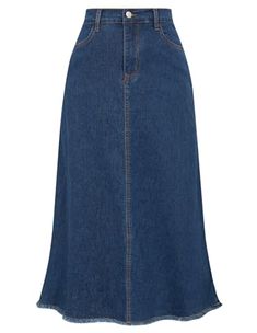 Anita singyah's Amazon Page Fall Outfits With Skirts, Long Jean Skirts, Modest Denim Skirts, Denim Skirts For Women, Outfits With Skirts, Vintage Denim Skirt, Cotton Maxi Skirts, Jean Skirts