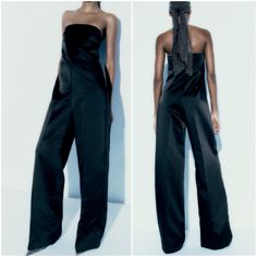 New With Tags Bloggers Favorite! Elegant Fitted Jumpsuits For Black-tie Events, Elegant Black Jumpsuit For Black-tie Events, Elegant Black Strapless Jumpsuit For Parties, Zara Fitted Jumpsuits And Rompers For Party, Zara Strapless Sleeveless Jumpsuit For Party, Elegant Black Strapless Jumpsuit For Evening, Zara Sleeveless Jumpsuits For Evening, Zara Sleeveless Evening Jumpsuits And Rompers, Sleeveless Evening Jumpsuits And Rompers By Zara