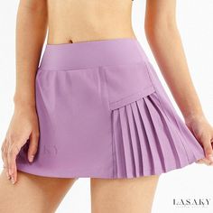 Lasaky - Professional Quick-Dry Athletic Shorts for Outdoor Activities, Running, and Fitness Training, Breathable Gym Skort with Anti-Slip Design Summer Pleated Purple Bottoms, Summer Purple Pleated Bottoms, Fitted Blouses, Denim Maxi Skirt, Sporty Outfits, Active Wear Outfits, Denim Mini Skirt, High Waisted Denim, Fitness Training