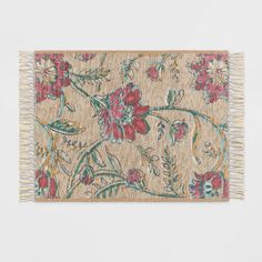 2'x3' Washable Floral Printed Accent Rug Beige/red - Threshold™ : Target Floral Accent Rug, Beige Backdrop, Expensive Rug, Teal Rug, Printed Rug, Door Rug, Floor Area Rugs, Nice Place, Door Rugs