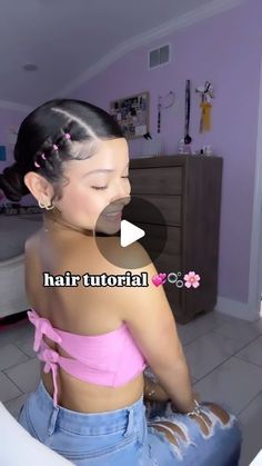 Headbands That WOW: Creative Braided Styles for Every Occasion Bra Strap Length Hairstyles, Side Part With Rubber Bands, Hairstyles For Curly Hair Natural Braids, Cute Easy Hairstyles Natural Hair, Straightened Curly Hairstyles, Piggy Buns Hairstyles, Hair Styles With Little Rubber Bands, Cute Pretty Hairstyles, Low Pony Cheer Hairstyles