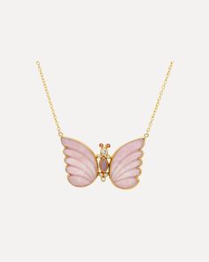 One of a Kind Pink Opal Butterfly One of a Kind Pink Opal Butterfly Gurhan Gurhan  Squash Blossom Vail Luxury Pink Cabochon Jewelry, Elegant Pink Butterfly Necklace, Yellow Gold Pink Opal Jewelry For Gift, Elegant Pink Opal Yellow Gold Jewelry, Squash Blossom, Pink Topaz, Gold Butterfly, Australian Opal, Pink Opal