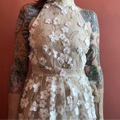 Xs Cream Colored Formal Dress With White Flowers. Altard State Dresses, Altard State, Altar'd State, Formal Dress, Dresses Xs, Cream Color, White Flowers, Wedding Gowns, Weddings