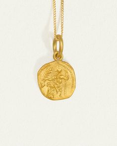 Centaur Necklace Solid Gold Gold Coin Pendant, Goddess Necklace, Coin Bracelet, Gemstone Meanings, Solid Gold Necklace, Gold Coin, Solid Gold Rings, A Lion, Coin Necklace