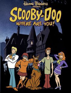 scooby - doo where are you? poster with three people and a dog