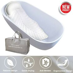 an image of a bathtub and bag with instructions