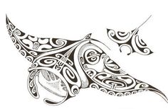 a drawing of a fish with intricate designs on it