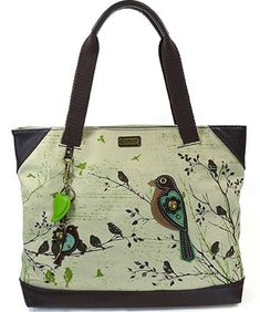 Charming Chala Safari Print Pretty Bird Tote Bag Handbag Purse SKU: 912PB0 Brand: Chala Size: 14.5" x 4" x 17" approx Color: multi colored/ Safari Print Style: Tote Condition: New Material: faux leather and fabric lining Country of Manufacture: China MPN: 912PB0 SKU: 912PB0 Features: Zip-Around Gender: Female ITEM NUMBER: 912PB0 Manufacturer: Chala Department: womens N/A: NA Safari Canvas Tote-Bear Trendy, Roomy, Spirited.  Wonderful quality and amazing detail. Canvas printed background with a u Handheld Canvas Hobo Bag For Travel, Green Travel Bag With Detachable Handle, Canvas Bags With Detachable Handle For Everyday Use, Canvas Bag With Detachable Handle For Daily Use, Chic Green Canvas Bag, Green Bags With Leather Double Handles, Green Double Handle Bag With Leather Handles, Green Canvas Bag For On-the-go, Green Tote Bag With Leather Handles