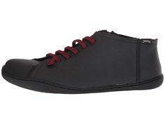 Camper Peu Cami - K300192 Men's Shoes Black Lace-up High-top Sneakers With Leather Sole For Sports, Sporty Outdoor Sneakers With Leather Sole, Sporty Leather Sole Sneakers For Outdoor, Comfortable Leather Sole Lace-up Walking Shoes, Mid-top Leather Sneakers With Elastic Laces, Leather Mid-top Sneakers With Elastic Laces, High-top Lace-up Sneakers With Leather Sole For Sports, Leather Sole High-top Lace-up Sneakers For Sports, Urban Lace-up Walking Shoes With Rubber Sole