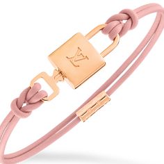 LOUIS VUITTON® - Lv Padlock Bracelet - Rose Ballerine Lv Bracelet, Padlock Bracelet, Pink Louis Vuitton, Louis Vuitton Bracelet, Louis Vuitton Gifts, Louis Vuitton Pink, Trunk Bag, Wallet Pouch, Monogram Bag