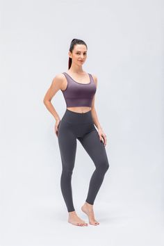 77% Nylon. 23% Spandex Cropped Tank Top-Front and Back Wearable Skin-friendly. high elastic stretch Breathable and sweat-wicking Soft. comfortable Built-in Bra with Removable Pads For: Tennis. Skating. Golf. Dance. Lounging. Yoga & Studio. etc. Lantern Sleeve Sweater, Sports Tops, Purple L, Black Brick, Strapless Bandeau, Beautiful Figure, Yoga Set, Long Sleeve Sweater Dress, Ribbed Knit Sweater