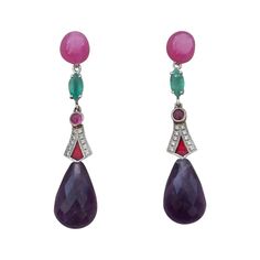 Stile Art, Deep Winter, Chic Art, Simple Chic, Tutti Frutti, Enamels, Estilo Art Deco, Diamond Drops, Style Earrings