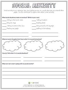 Anxiety and Stress Worksheets Social Emotional Skills, Therapy Worksheets, Emotional Skills, Social Emotional Learning