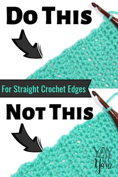 two pictures showing how to do this for straight crochet edges and not this