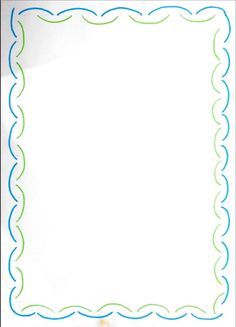 a white paper with blue, green and yellow trimmings on the edges is shown