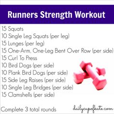 a printable workout plan for runners with the words, 10 squats and ten legs