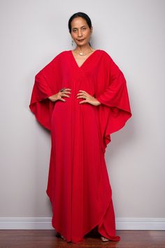 Red Kaftan Dress Kimono Caftan Dress Red Dress Women Red - Etsy Festive V-neck Maxi Dress, Red V-neck Free Size Kaftan, Festive Red Embroidered Maxi Dress, Elegant Red V-neck Kaftan, Festive Red V-neck Maxi Dress, Festive Flowy V-neck Maxi Dress, Red Maxi Length Kaftan For Wedding, Red V-neck Kaftan For Party, Festive Red Tunic Dress