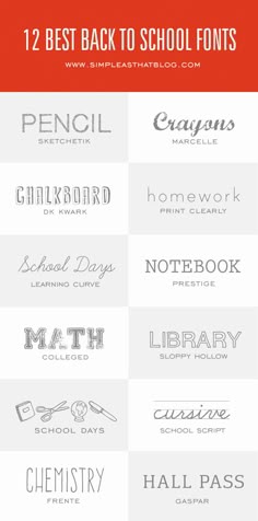 the 12 best back to school font styles for your website or blog, and what you need to know about them