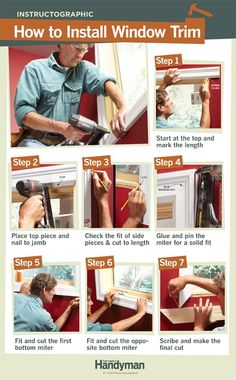 instructions to install and install windows in the home or office, including how to install an insulated window trim