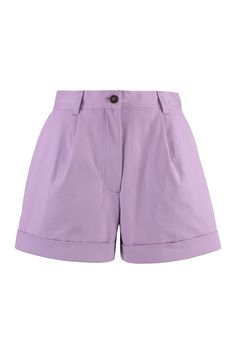 Two side pocketstwo back flat pocketsroll-up ankle cuffs100% cottonComposition: 100% % Cotton Png Clothes, Dr Wardrobe, Purple Shorts, Magic Shop, Pleated Shorts, Ankle Cuffs, Mini Shorts, Rolled Hem, Playing Dress-up