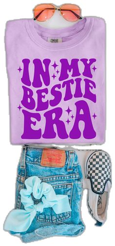 Trendy Purple Tops With Funny Print, Trendy Purple Shirt With Graphic Print, Trendy Purple Tops With Letter Print, Besties Shirts, Relaxed Fit Purple Shirt With Letter Print, Cute Purple Top With Letter Print, Cute Purple Shirt With Graphic Print, Trendy Purple Cotton Shirt, Trendy Purple Shirt With Letter Print