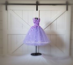 "Stunning! That's how your little flower girl is going to look in this gorgeous little petal dress. Designed with \"one of a kind\" in mind, and individually created to custom fit your precious little person, this dress is sure to accentuate your beautiful colors on your special day. This purchasing link is for the ribbon strap version of our Lavender/Lilac petal dress, but this beautiful tulle-skirted tutu dress is also available in our shop for purchase with flower petal shoulder straps or as Dress With Ribbon Straps, Lilac Hydrangea, Unique Flower Girl Dresses, Hydrangea Dress, Petal Dress, Dress With Ribbon, Pretty Little Dress, Unique Flower, Dress Order