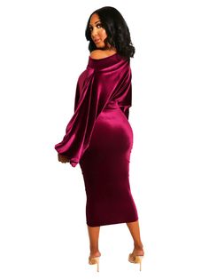 Material:71-80% Polyester. Features: Long lantern sleeve. one shoulder.velvet. solid color. midi dresses.Style:Casual. Velvet Party Dress, Floral Dress Formal, Velvet Midi Dress, Lace Formal Dress, Split Maxi Dress, Custom Size Dresses, Clubwear Dresses, Lace Dress Long, Long Sleeve Lace Dress