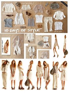 10 Days of Style - Calypso St. Barth - this collection is inspiring to me and I am building my own collection of similar pieces from different designers. the exact pieces in this group are mostly manufactured by CPShades 10 Day Vacation Outfits, Beach Vacation Style, Fashion Capsule Wardrobe, Trip Outfits, Travel Wear, Calypso St Barth