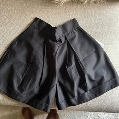 Custom Shorts, Bought Them From London Online And Didn’t Understand Their Sizing. Too Small For Me. Very Cute And Tailored High Waisted(14”Across),Length(191/2”Topbottom),Pockets(21”Across-Pocket -Pocket High Rise Workwear Shorts With Belt Loops, Fitted High Waist Shorts With Pockets, High Waist Bottoms With Pockets For Going Out, High-waisted Bottoms With Pockets For Going Out, Day Out Shorts With Short Inseam, Day Out Solid Color Shorts With Short Inseam, Solid Color Shorts With Short Inseam For Day Out, Short Bottoms With Belt Loops, Solid High Waist Bottoms For Going Out