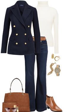 Cute Casual Fall Outfits For Women, Classy Capsule Wardrobe, Navy Blazer Outfit Women, Mode Over 50, Looks Kate Middleton, Winter Fashion Outfits Casual, Mode Casual, Looks Street Style, Casual Work Outfits