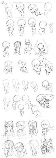 some sketches of different faces and expressions for the cartoon character's head, from an old