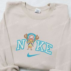 The Nike x Tony Chopper Anime Embroidered Sweatshirt is a must-have for anime enthusiasts and Nike fans alike. Featuring an eye-catching embroidery of Tony Chopper from One Piece, this sweatshirt combines style and comfort effortlessly. Made with high-quality materials, it offers durability and ensures a cozy fit. Perfect for casual outings or lounging at home, this sweatshirt adds a touch of anime charm to any outfit. Get ready to showcase your love for both Nike and anime with this unique piec Nike Cartoon, Nike Inspired, Vanellope Von Schweetz, Best Family Gifts, Custom Nike, Hoodie Material, Custom Nikes, Nike Sweatshirts, Anakin Skywalker