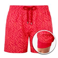 hot-pink-swim-trunks Red Swimwear With Built-in Shorts For Vacation, Red Short Swimwear For Pool, Red Short Swimwear For The Pool, Red Stretch Swim Trunks With Built-in Shorts, Red Swimwear With Built-in Shorts For Beach Season, Red Short-length Swimwear For Beachwear, Red Short Length Swimwear For Beach, Red Summer Swim Trunks, Red Short Length Swimwear For Beachwear