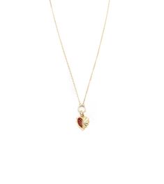 18K Gold Reflection Love Token Drop Necklace – FoundRae Engraved Heart Pendant Fine Jewelry Necklace, Engraved Heart Pendant Necklace In Fine Jewelry, Heart Pendant Necklace With 17 Jewels As Gift, Yellow Gold Birthstone Heart Pendant Necklace, Pragma Love, Playful Love, Types Of Love, Layered Bangles, Thread Chains