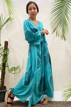 Turquoise Teal Long Kaftan Loose Fit Evening Dress Casual | Etsy Turquoise Maxi Festival Dress, Turquoise Bohemian Maxi Dress, Blue Flowy Long Beach Dress, Flowy Turquoise Bohemian Dress, Flowy Bohemian Turquoise Dress, Blue Bohemian Long Sleeve Beach Dress, Blue Long Sleeve Bohemian Beach Dress, Turquoise Tunic Dress For Vacation, Blue Bohemian Long Beach Dress