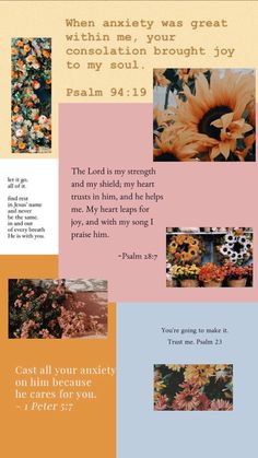 a collage of different images with the words and pictures below it, including flowers