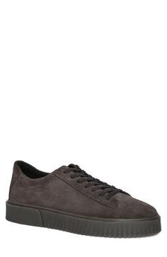 A supple suede upper elevates a low-profile sneaker grounded by a monochrome cupsole for street-savvy appeal. Leather upper and lining/synthetic sole Imported Casual Sneakers With Suede Overlays, Casual Lace-up Sneakers With Suede Overlays, Casual Sneakers With Suede Overlays And Round Toe, Sneaker Men, Mens Shoes Sneakers, Low Profile, Men's Shoes, Leather Upper, Shoes Sneakers